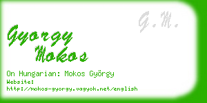 gyorgy mokos business card